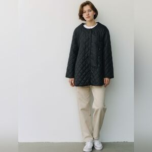 GANNI Quilted Lightweight Jacket Eco Recycled Ripstop Fabric Coat Sz 42/10/12